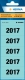 Jahreszahlen 2017 für Ordner blau, 60x26