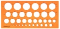 Kreisschablone Ü 1 mm - 35 mm, orange 1