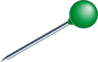 Rundkopfnadeln Ø4mm grün 100St.