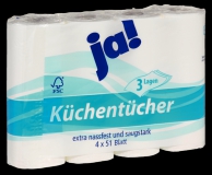 Ja! Küchentücher 3-lagig, 51 Blatt,