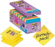 Super Sticky Z-Notes, 14 Blöcke + 2 Gratis à 90 Blatt, farbig,