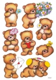 HERMA Sticker DECOR Bären mit Blumen