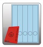Rückenschild, lang/schmal, 285 x 39 mm,