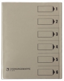 bene Ordnungsmappe83600 A4 6-teilig grau