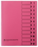 bene Ordnungsmappe 83800 A4 12-teil rosa