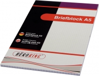 Briefblock, DIN A5, 50 Blatt, kariert, h