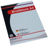 Briefblock, DIN A4, 50 Blatt, kariert, h