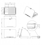 Toolbox Addit Bento 900 weiss für Notebooks bis 15