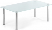 Beistelltisch Caras, Chrom/Glas ESG-Sich