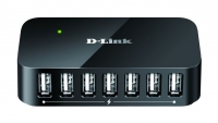 7-Port USB 2.0 Hub 7x USB A-Port, 1x Uplink Mini-B-Port,