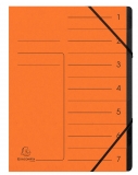 Ordnungsmappe Colorspan 7 Fächer, orange, innen schwarz,