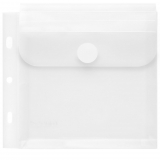 CD-Hülle, Abheftung+Dehnfalte 20 mm klar transparent, Klettverschluss,