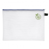 Kleinkrambeutel A4 transparent blau Textil-Reissverschluss, PVC-frei,
