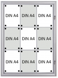 Aluminium-Schaukasten Security für 9x DI