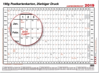 Jahresübersicht DIN A2, Tagesfeld 1,5 x