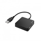 USB-2.0-Hub, 4 Ports, 480 Mbit/s, schwarz, zum Verbinden von PC,,