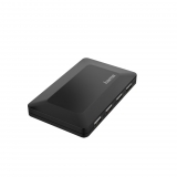 USB-2.0-Hub, 4 Ports, 480 Mbit/s, schwarz, inkl. Kabel und Netzteil,,