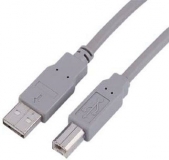 Hama USB Anschlusskabel 1.8m 29099 grau