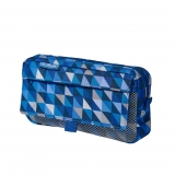 Faulenzer, Geometric, blau, Netztsche mit Klettverschluø, Tasche mit,