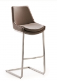 Tresenhocker MY COMFORT LINE Sitz mocca PU-Kunstleder Schwinggestell,