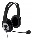 LifeChat Headset LX-3000,USB-Anschluss Lautstärkeregeler, Call Taste,