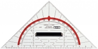 Zeichendreieck 16cm Skala rot