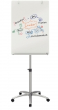 Glas Flipchart Diamond 700x1000 mobil weiß,