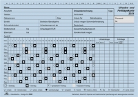 Urlaubs- und Fehltagekarte 2021, A5, quer, mit Kalendarium 2020 Monatstage-,