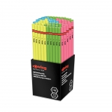 rOtring Bleistift NEON HB, 72er Box, sortiert, je 18 blau, pink, grün, gelb,