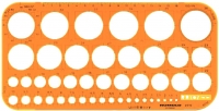 Kreisschablone 45 Kreise, Kreise mit Ü 1