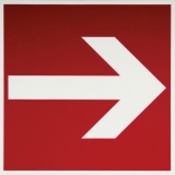 Warnschild Brandschutz, Richtungs- angab