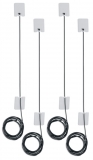 Board Lanes grau, 160cm, 4er Pack, spalt