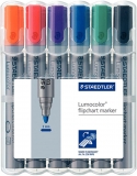 Flipchartmarker sort. 6er Etui