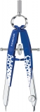 Geometriezirkel metallic blau