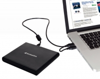 Externer Slimline CD/DVD-Brenner, USB 2.