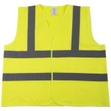Pannen-Warnweste, Polyester, neon- gelb,