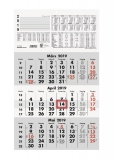 3-Monats-Wandkalender, 3 Monate/1 Seite,