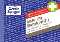 Erste Hilfe Meldeblock, DIN A6, zur Doku