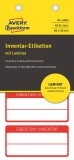 Inventar-Etikett mit Laminat, rot, 60x30
