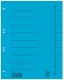 Trennblätter A4 vollfarbig blau mit Besc