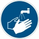 Aufkleber Hände waschen Ü 430 mm, ablösbar,für Fuøböden im Innenbereich,
