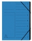 Ordnungsmappe Colorspan 7 Fächer, blau innen schwarz,