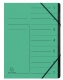 Ordnungsmappe Colorspan 7 Fächer, grün innen schwarz,