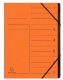 Ordnungsmappe Colorspan 7 Fächer, orange, innen schwarz,