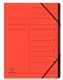 Ordnungsmappe Colorspan 7 Fächer, rot innen schwarz,