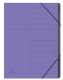Ordnungsmappe Colorspan 7 Fächer, violett, innen schwarz,