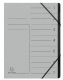 Ordnungsmappe Colorspan 7 Fächer, grau innen schwarz,