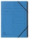 Ordnungsmappe Colorspan 12 Fächer, blau, innen schwarz,