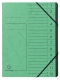 Ordnungsmappe Colorspan 12 Fächer, grün, innen schwarz,