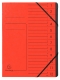 Ordnungsmappe Colorspan 12 Fächer, rot, innen schwarz,